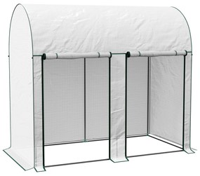 Estufa de Jardim em Aço e PE – 200x100x178 cm | Com Porta Dupla e Cobe