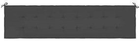 Almofadão p/ banco de jardim 200x50x4 cm tecido preto