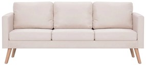 2 pcs conjunto de sofás tecido cor creme