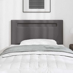 Cabeceira de Design Simples Cinza 100 cm Couro Sintético