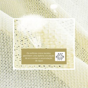Vela de Sombra Retangular 3x4 m Toldo Vela de HDPE com Proteção UV Ane