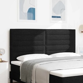 vidaXL Cabeceira Altura Ajustável com cabeceira Preto 180 cm tecido