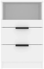 Mesas de cabeceira 2 pcs madeira processada branco