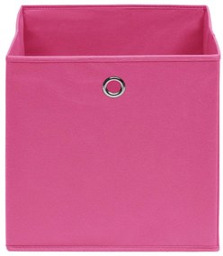 Caixas arrumação 10 pcs 28x28x28 cm tecido-não-tecido rosa