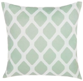 Conjunto de 2 almofadas de jardim em poliéster verde menta e branco 40 x 40 cm KALAMOS Beliani
