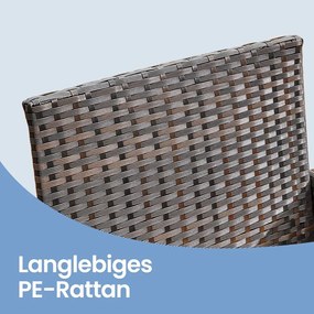 Conjunto de Jardim moderno e elegante em Polyrattan Castanho-taupe