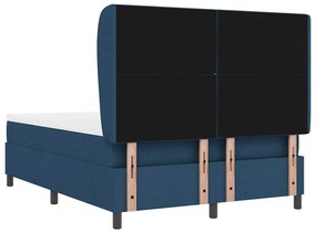 Cama Box com Colchão - Azul, 140x190 cm, Tecido