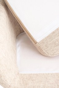 Banco de bar Grant em tecido e com estrutura de Cor Natural 55 x 99 x 46 cm Creme