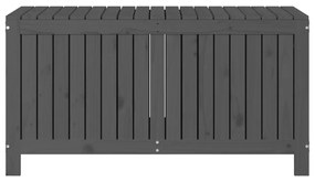 Caixa de arrumação jardim 121x55x64 cm pinho maciço cinzento