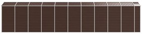 Abrigo de jardim 191x895x198 cm aço galvanizado castanho
