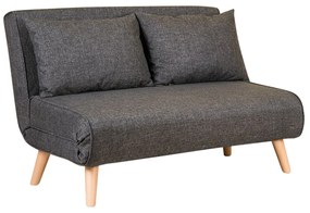 Sofá-Cama 2 Lugares Folde – Cinzento Escuro – 120x79x80 cm