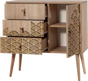 Cômoda Verybox – Carvalho Sonoma – 90x90x40 cm