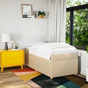 Cama com molas/colchão 90x200 cm tecido cor crème