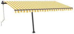 Toldo automático independente 400x350 cm amarelo e branco
