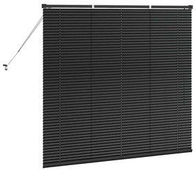 Persiana de Janela com cortinas Outros Manual Preto 80 x 130 cm Alumín