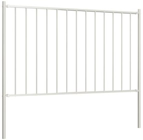 Painel de vedação c/ postes aço revestido a pó 1,7x1 m branco