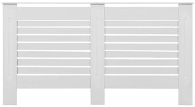 Coberturas de radiador 2 pcs 152x19x81,5 cm MDF branco