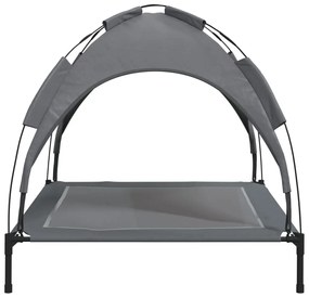 Cama para cães com toldo tecido oxford e aço antracite