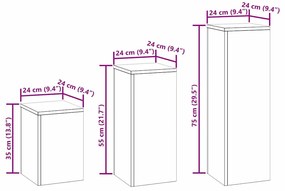Conjunto de 3 Suportes para Plantas Externos em Aço Galvanizado