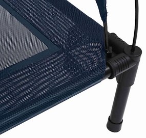 Cama Elevada para Cães com Teto Removível Azul-marinho L Aço