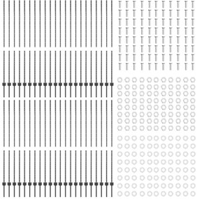 Postes de Cerca 88 pcs U-Channel Cinza 200 cm Aço