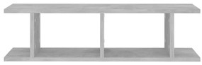 Estantes de parede 2 pcs 78x18x20 cm madeira cinzento cimento