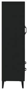 Armário alto 70x31x115 cm derivados de madeira preto
