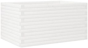 Vaso/floreira de jardim 90x60x46 cm madeira pinho maciça branco