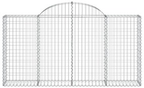 Cesto gabião arqueado 200x30x100/120 cm ferro galvanizado