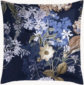 Fronhas em cetim de algodão Bouquet D'Hortensias, conjunto de 2