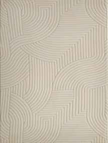 HOMCOM Tapete Sala de Estar 160x120 cm Tapete Pelo Curto Estilo Moderno Base Antiderrapante Tecida à Máquina Creme | Aosom Portugal