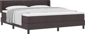 vidaXL Cama Box com colchão Marrom Escuro 200 x 180 cm Poliéster