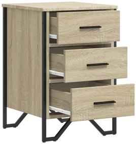 Mesa de cabeceira 40x41x60 cm derivados madeira carvalho sonoma