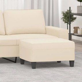 vidaXL Apoio de pés 70x55x41 cm tecido de microfibra bege