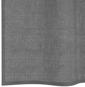 Cortinas de voile com ilhós 2 pcs cinzento-escuro 140x245 cm