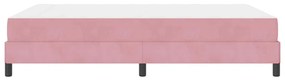 Cama box spring com colchão Rosa 140 x 210 cm Veludo