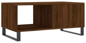 Mesa centro 90x50x40 cm derivados de madeira carvalho castanho
