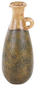 Vaso de terracota verde e dourado 50 cm MARONEJA Beliani