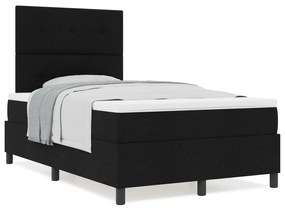 Cama Box com Colchão Preto 120x200 cm Tecido