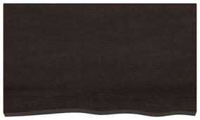 Tampo de mesa 100x60x(2-6) cm carvalho tratado castanho-escuro