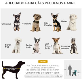 Carrinho Duplo para Cães Gatos Dobrável com 2 Transportadoras Portáteis Cinto de Segurança 66x50x98 cm Turquesa e Cinza