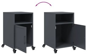 Mesa de cabeceira 36x39x59 cm aço antracite