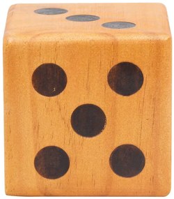 Jogo de dados gigantes para quintal 6 pcs pinho maciço