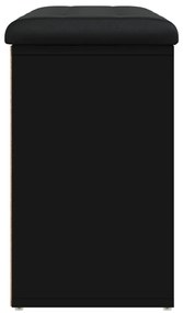 Banco sapateira 82x32x50 cm derivados de madeira preto