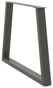 Pés para mesa de jantar em V, 3 peças, antracite, 100x(72-73,3) cm, aç