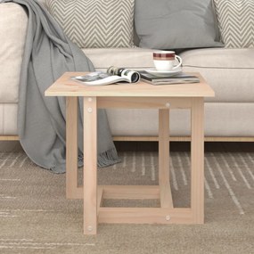 vidaXL Mesa de centro 50x50x45 cm pinho maciço