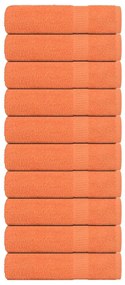 vidaXL Toalhas de banho FROGN 10 pcs 70x140 cm 360 g/m² laranja