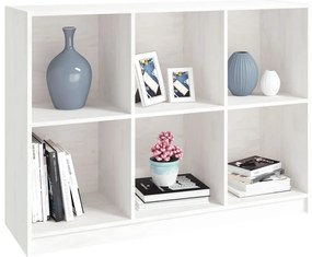 Estante 104x33x76 cm pinho maciço branco