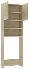 Armário máquina lavar roupa 64x25,5x190 cm aglomerado carvalho