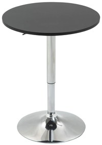 HOMCOM Mesa de bar ajustável em altura com base redonda e antideslizante para cozinha sala de jantar Ø60x69-93 cm Preto